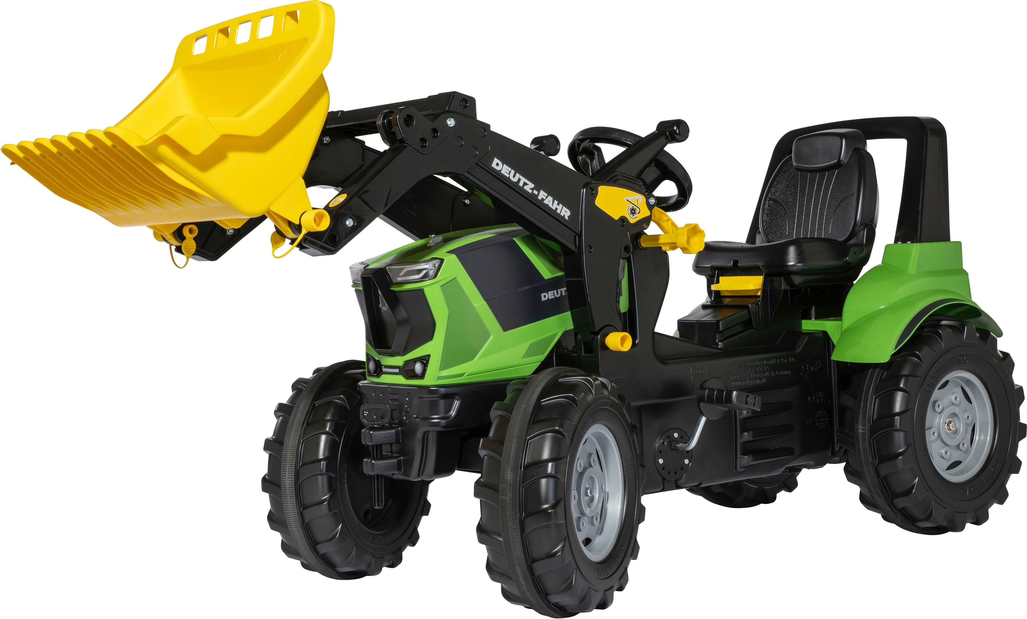 Trettraktor ROLLY TOYS "rollyFarmtrac Premium II Deutz 8280 TTV", grün, Tretfahrzeuge, KinderB:150cm H:75cm T:54cm, Kunststoff, Metall, mit Frontlader, BxTxH: 150x54x75 cm, B:150cm H:75cm T:54cm