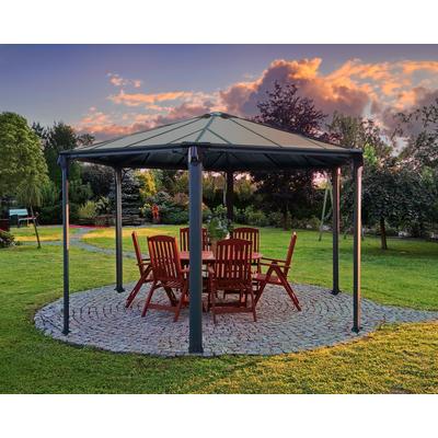 Pavillon PALRAM - CANOPIA "Monaco", grau (anthrazit), B/H/T: 390cm x 289cm x 450cm, Pavillons, BxT: 390x450 cm Image