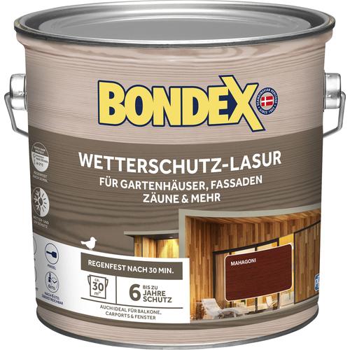 „BONDEX Holzschutzlasur „“Wetterschutzlasur““ Farben Semi transparent Gr. 2,5 l 2,5 ml, braun (mahagoni, braun) Holzlasuren“