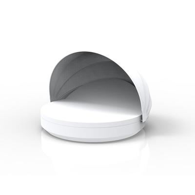 Vondom »VELA« Outdoor Daybed rund mit neigbarer Rückenlehne inkl. Faltdach White mit Bezug Silvertex White 4004 / Basic Matt / Sunvision White Image