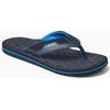 Sandale REEF "THE RIPPER", Gr. 43, blau (schwarz, blau), Synthetik, Textil, unifarben mit Farbeinsatz, sportlich, Schuhe Schlappen Zehentrenner