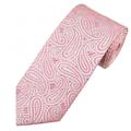Pink & White Bold Paisley Men's Silk Tie