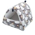 LeerKing Guinea Pig Bed Hideout Rat Cozy Hanging Bed Small Animal Coral Velvet House Cage Accessories for Hamster Ferret Gerbil Chinchilla Hedgehog,Brown, L - Brand New