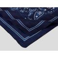 Benetton, 100% Cotton Bandana With Logo, taglia OS, Dark Blue, Men