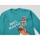 Benetton, Sweater With Inlay And Applique, taglia 3-4, Teal, Kids
