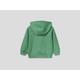 Benetton, Zip-up Hoodie In Organic Cotton, taglia 12-18, Light Green, Kids