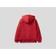 Benetton, Hoodie With Zip In Organic Cotton, taglia S, Red, Kids
