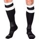 Barcode Football Knee Socks - Black - White S/M