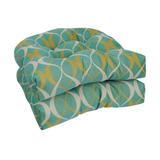 19-inch Rounded Back Premium Woven Outdoor Chair Cushions (Set of 4) - 19 x 19