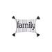 Grey Stripe Family Crewel CottonPillow