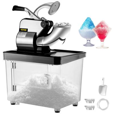 VEVOR 110V Commercial Ice Crusher 440LBS/H ETL Approved 300W Electric Snow Cone Machine with Dual Blades - 400LBS/H