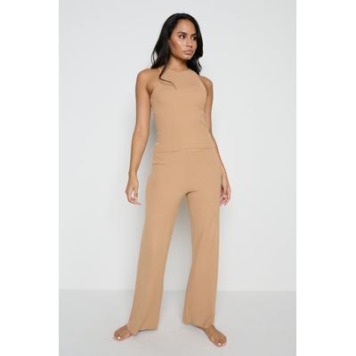 Billie Ribbed Trousers - Camel