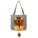 Wojeull Animal Shapes Show Head Pet Canvas Shaped Shoulder Bag Cat Dog Small Go Out Handbag