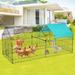 Dkelincs Metal Chicken Coop Duck Cage Chicken Runs for Yard with Cover Portable Chicken Pens and Cage for Rabbit Duck Hen