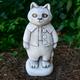 Unique garden cat Concrete cat statue Cement cat sculpture Stone cat figure Funny cat decoration Outdoor cat Pet figure Garden ornament