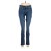 Gap Jeans - Mid/Reg Rise Skinny Leg Denim: Blue Bottoms - Women's Size 27 - Dark Wash
