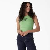 Dickies Women's Graphic Cropped Tank Top - Apple Mint Size XS (FSR62)