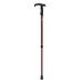 Six-section Telescopic Trekking Pole Walking Cane Aluminium Alloy Anti-skid Adjustable Walking Stick (Brown)