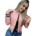 GWAABD Plus Size Dress Coat Women s Long Sleeve Baseball Shirt Zip Jacket Baseball Jacket Casual Jacket