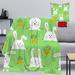 Easter Decor Throws Blanket With Pillow Cover For All Season Super Soft Flannel Fleece Throws Bedding Easter Bunny Throws Blanket For Kids Women Adults
