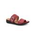 Women's Toki Slip On Sandal by SoftWalk in Dark Red (Size 10 M)