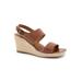 Wide Width Women's Hartley Sandal by SoftWalk in Brown (Size 8 1/2 W)