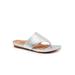 Wide Width Women's Chandler Slip On Sandal by SoftWalk in Silver (Size 9 W)