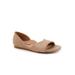 Wide Width Women's Cypress Flat Sandal by SoftWalk in Beige (Size 11 W)
