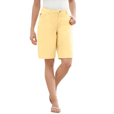 Plus Size Women's Stretch Denim Jean Bermuda Short by Woman Within in Banana (Size 42 W)