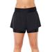 Plus Size Women's Lightweight Quick-Dry Short by Swimsuits For All in Black (Size 20)