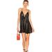 Free People Dresses | Free People Here She Is Embellished Slip Dress | Color: Black/Gold | Size: S