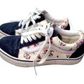 Vans Shoes | Floral Womens Old Skool Vans | Color: Black | Size: 6