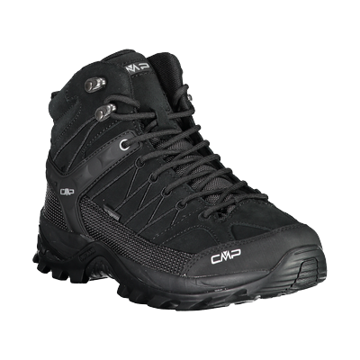 Wanderschuh CMP "RIGEL MID TREKKING SHOES WP", Gr. 43, grau (anthra, grün), Veloursleder, sportlich, Schuhe, wasserdicht