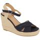 Keilsandalette TOM TAILOR Gr. 38, blau (navy) Damen Schuhe Sandaletten