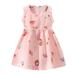 Baby Girl Dresses 6-9 Months Dress Overalls for Toddler Girls Toddler Kids Baby Girls Clothes Summer Sleeveless Floral Cartoon Plaid Dress Casual Beach Dresses Girls Size 5 Dress 18 Months Dress