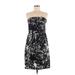 Spense Casual Dress - A-Line: Black Floral Dresses - Women's Size 8