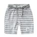 Toddler Swimsuit Boy Jogger Shorts Summer Cotton Casual Stripes Short Active Pants With Pockets Baby Boy Bathing Suit Size 110 Grey