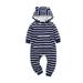 Qufokar Baby Winter Bear Printed One-Piece Cotton Jacket Boys Clothes Size Small And Up Baby Girls Boys Floral Autumn Winter Striped Long Sleeve Romper Jumpsuit Clothes