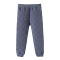 Qufokar Toddler Boy Clothes for Summer Spanking Pants Kids Toddler Girls Boys Solid Ribbed Spring Winter Long Pants Padded Warm Thick Trousers Clothes