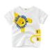 Qufokar White Onesie Boy Clothes Size 8 Toddler Kids Baby Boys Girls Cartoon Animal Short Sleeve Crewneck T Shirts Tops Tee Clothes for Children