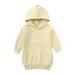 Qufokar mas Sweater for Toddler Girls Sweater Boys Toddler Girls Pullover Fleece Sweatshirt Children Solid Plus Babies Hooded Color Dress Top Coat Girls Tops