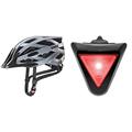 uvex i-vo cc MIPS - Leichter Allround-Helm für Damen und Herren - MIPS-Sysytem - individuelle Größenanpassung - Dove matt - 52-57 cm & Plug-in LED XB039 Licht - Black-red - one Size