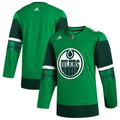 Men's adidas Kelly Green Edmonton Oilers 2023 St. Patrick's Day Primegreen Authentic Jersey