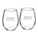 Minot State Beavers Team Design Two-Piece 21oz. Stemless Wine Glass Set