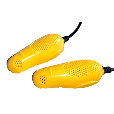 Sèche-chaussures jaune en forme de souris pour enfants joli petit appareil avec rus à fond