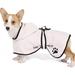 Personalized Passion Personalized Dog Bathrobe Towel w/ Name & Paw-Dog Bath Robe for Custom Pet Bathrobe for Dogs Fleece/ | 18.11 W in | Wayfair