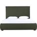 Joss & Main Timothy Upholstered High Profile Platform Bed Polyester/Linen in Green | 55 H x 88.5 W x 85.5 D in | Wayfair