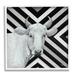 Stupell Industries White Cattle Chevron Stripes Giclee Art By Britt Hallowell Wood in Black/Brown | 12 H x 12 W x 1.5 D in | Wayfair