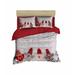 East Urban Home Irene White/Red/Gray Reversible Duvet Cover Set Microfiber/Satin in Gray/Red | 61" x 87" Duvet Cover + 2 Additional Pieces | Wayfair