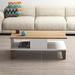 East Urban Home Patchell Coffee Table w/ Storage Wood in Brown | 14.02 H x 35.43 W x 21.26 D in | Wayfair 65EDA4D16F91473CBCDF94E401EDD33D